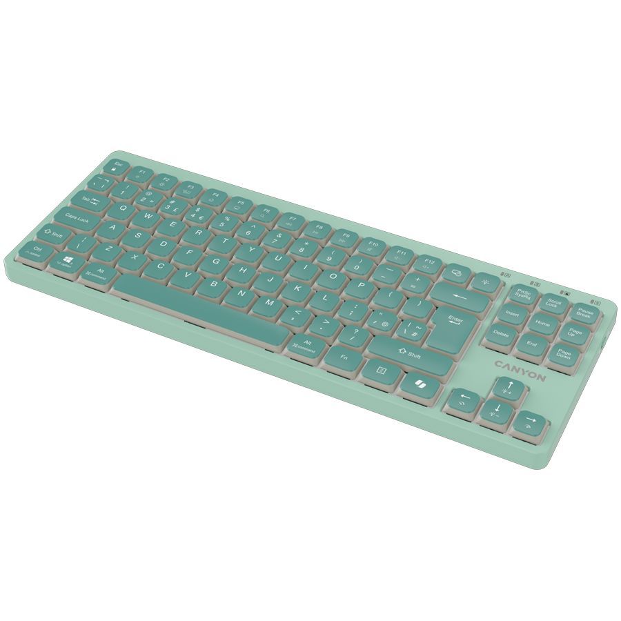 Computer keyboard Canyon  CANYON Keyboard OnType 10 Low Profile EN Wired Green