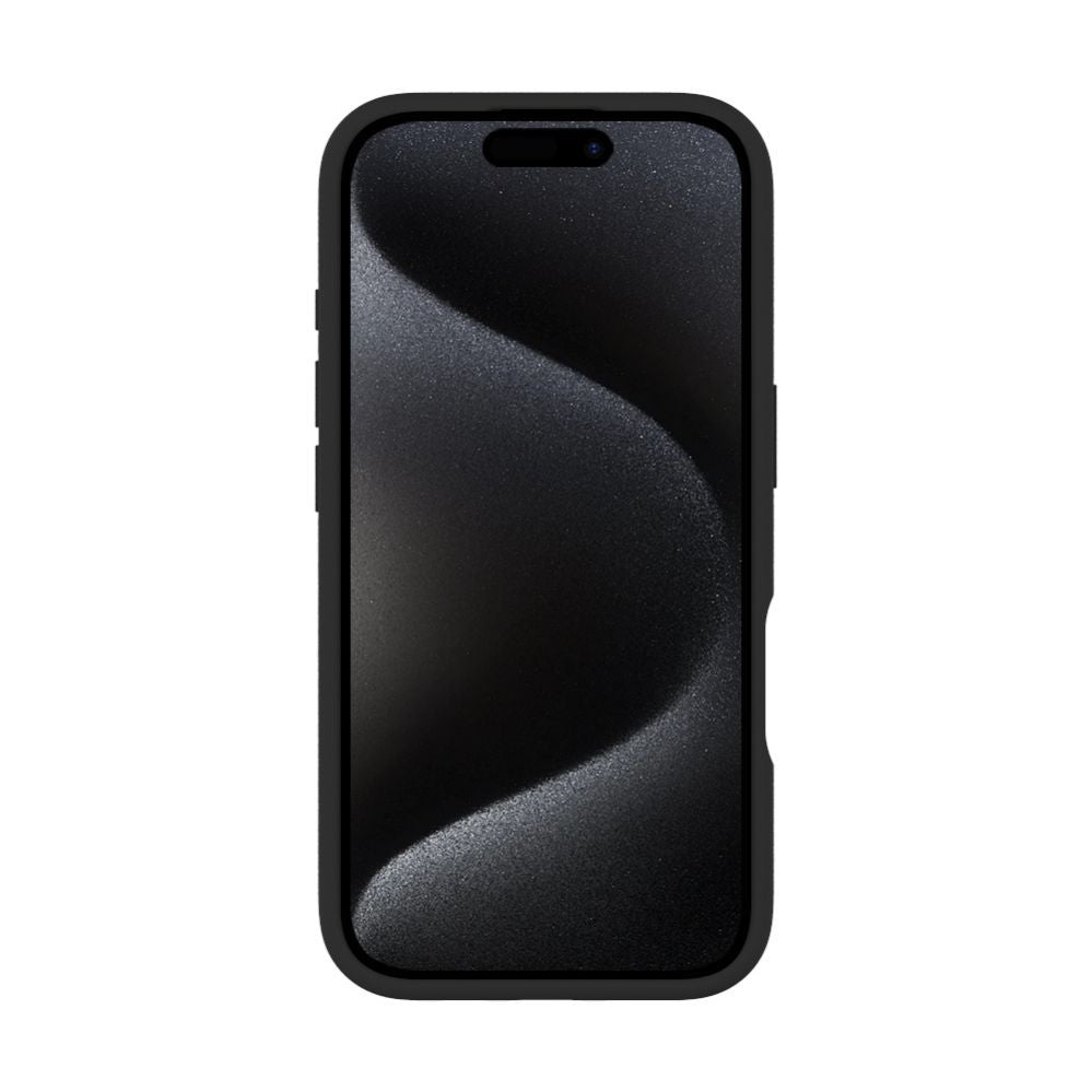 Tagakaaned Evelatus Apple iPhone 16 Premium Magsafe with Stand Soft Touch Silicone Case Black