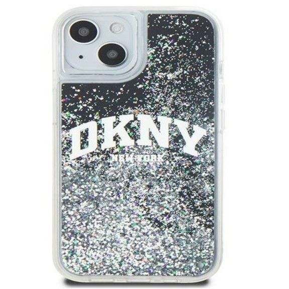 Чехол на заднюю панель DKNY Apple iPhone 15 hardcase Liquid Glitter Big Logo Black