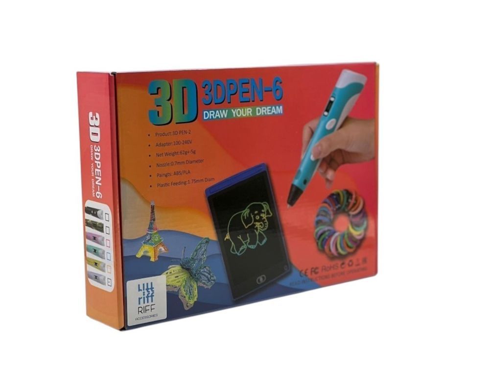 Mänguasjad iLike  Melt 3D Pen Kit Box Complete Set For 3D Printing Pen, 3D PEN-7-1 Set with Stencils 5m x 20 Colors Blue