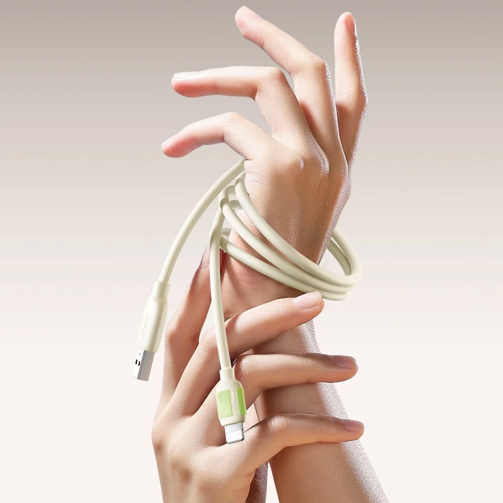 Kaabel Joyroom  Joyroom S-A53 3A USB-A - Lightning Cable with Fluorescent Tip 1.2m - Beige