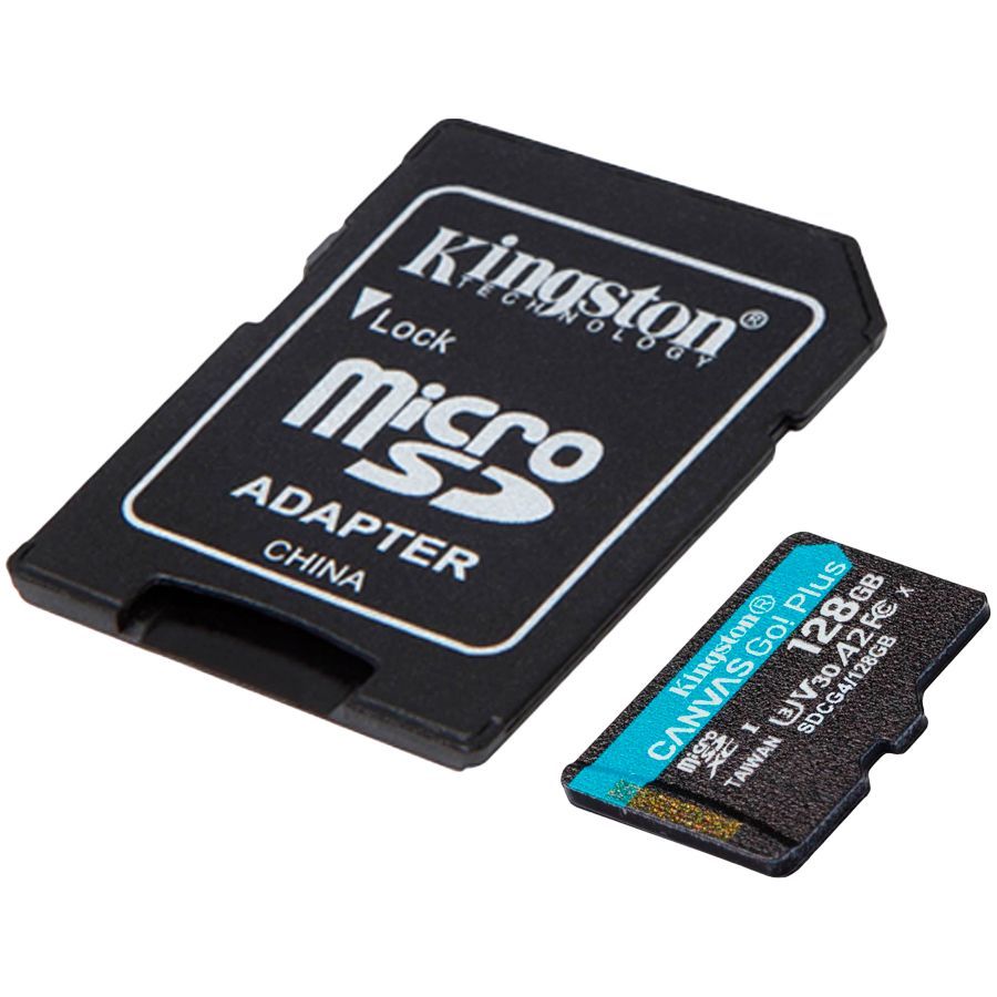 Cable Kingston  Kingston 128GB microSDXC Canvas Go Plus Gen4 200MB/s A2 U3 V30 Card + Adapter