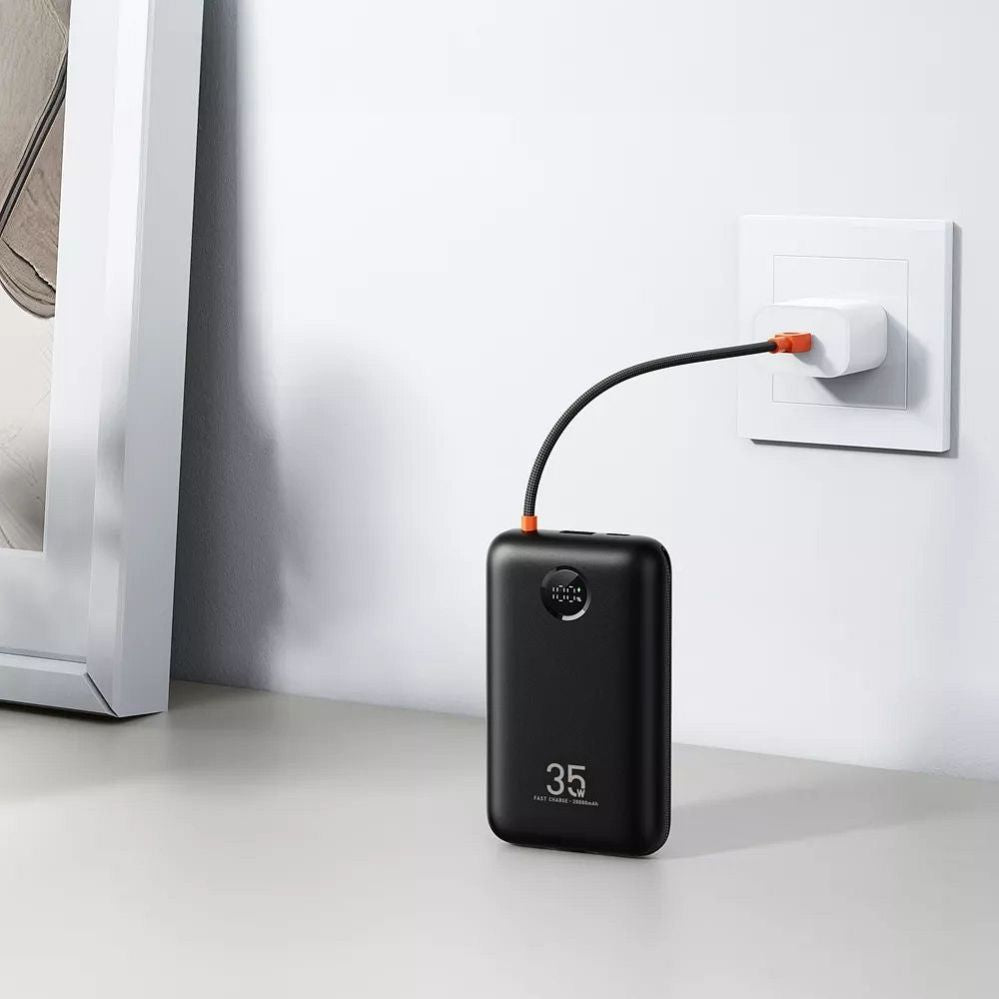 Väline aku Veger  Powerbank Veger K2 (W2068) PD QC3.0 35W 20000 mAh with built-in Type C cables / Lightning black