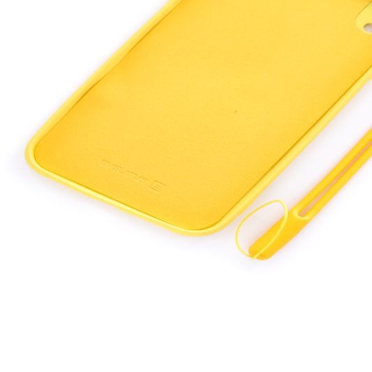 Tagakaaned Evelatus Apple iPhone XR Soft Touch Silicone Case with Strap Yellow