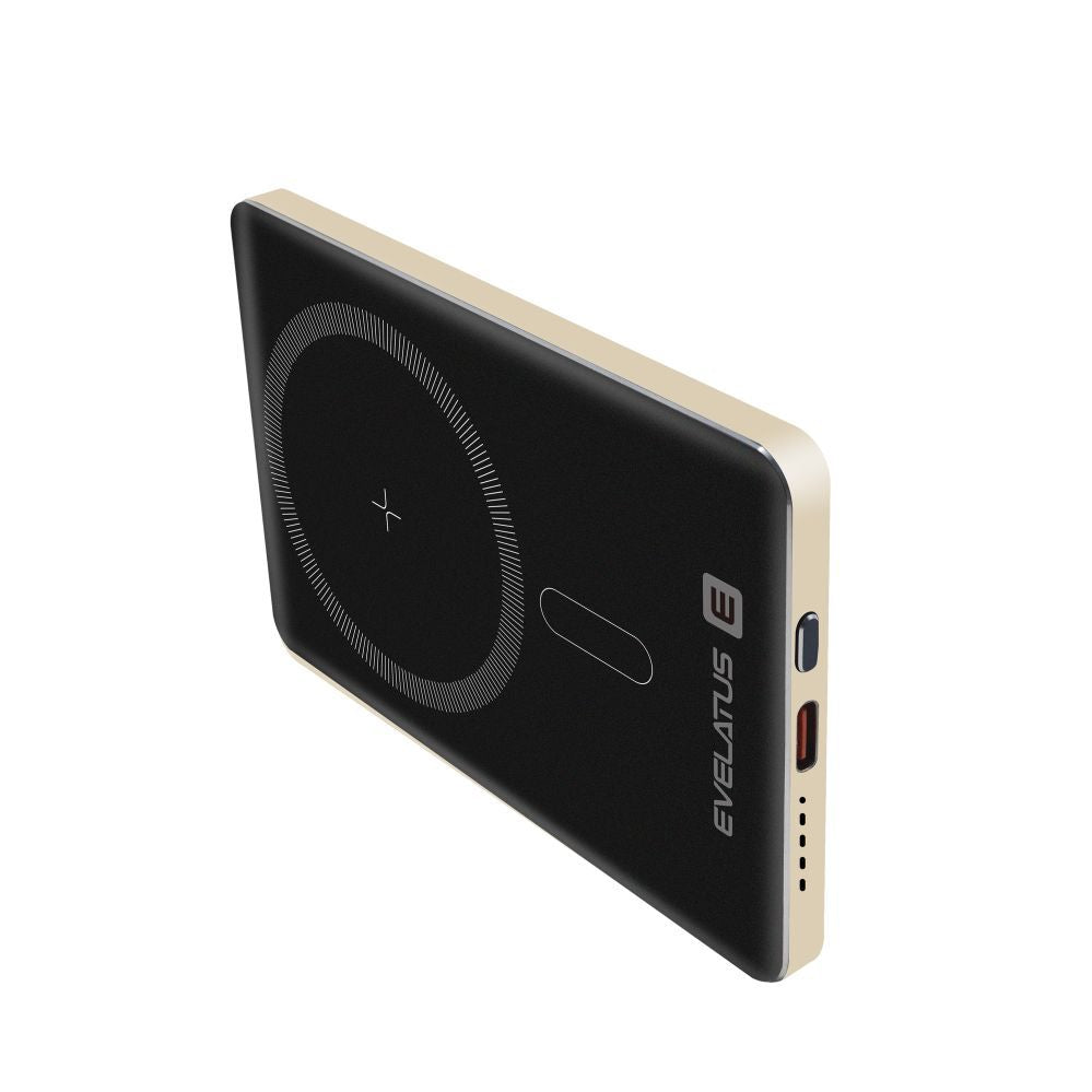 Väline aku Evelatus  Evelatus PD20W 5000mAh Power Bank MagLink Elite With Wireless charging EVEP02PBMEG Gold