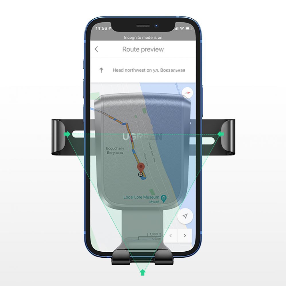 Авто держатель Ugreen  Ugreen gravity phone holder for dashboard cockpit black (LP200 60990B)