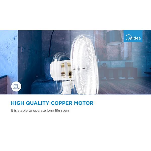Other small household appliances Midea  Table fan, 40W, 40cm, 3 speeds, mechanical, noise level: 50-60 dB, Oscillation  80°, Tilting +24° -12°