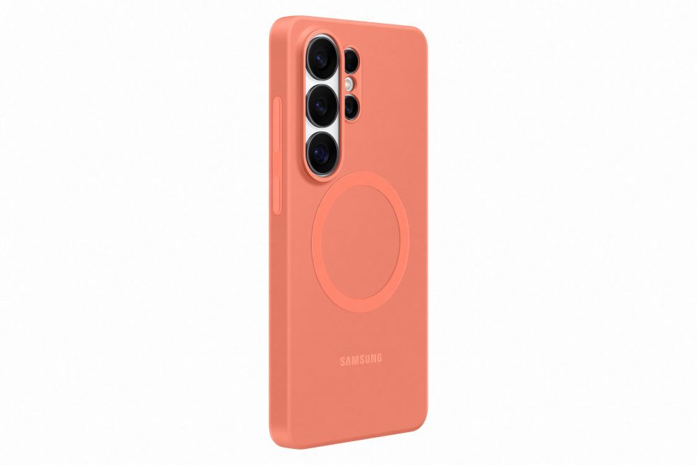 Back panel cover Samsung  ES948CO Silicone Magnet Case Samsung Galaxy S26 Ultra, Coral Red