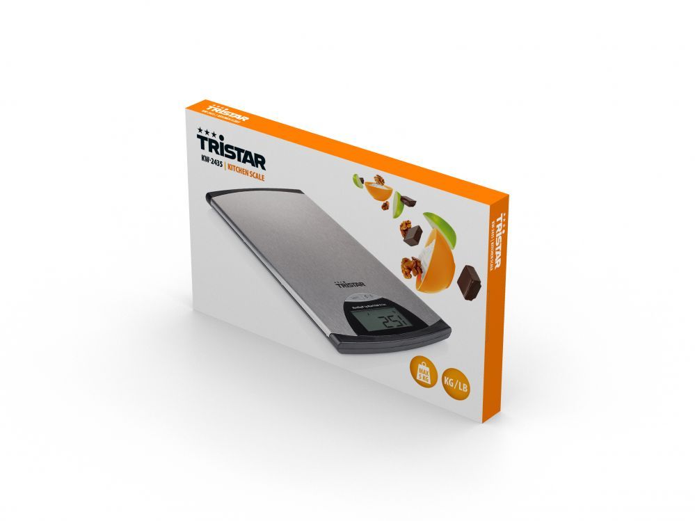 Кухонные весы Tristar  Kitchen scale KW-2435 Maximum weight (capacity) 5 kg, Metallic