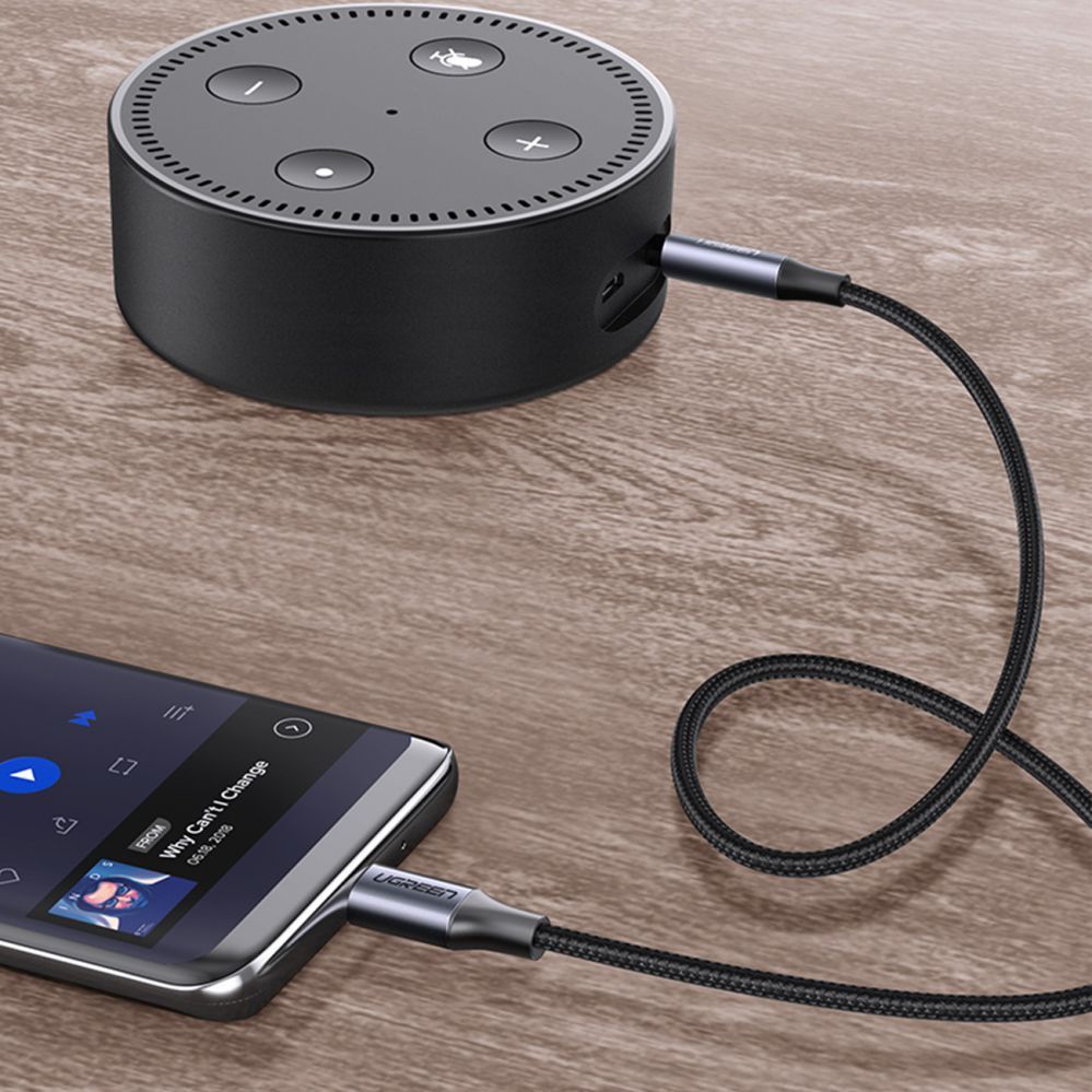 Кабель Ugreen  cable USB C - mini jack 3.5mm 1m (AV143) Grey