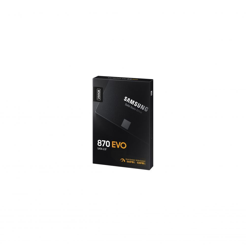 Hard drive SSD Samsung SSD 870 EVO 250 GB, SSD form factor 2.5", SSD interface SATA III, Write speed 530 MB/s, Read speed 560 MB/s