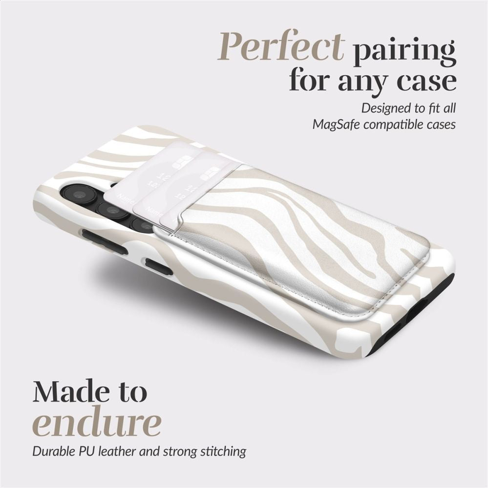 Tagakaaned Mio  MIO Sandy Zebra Magsafe Case Compatible Card Holder
