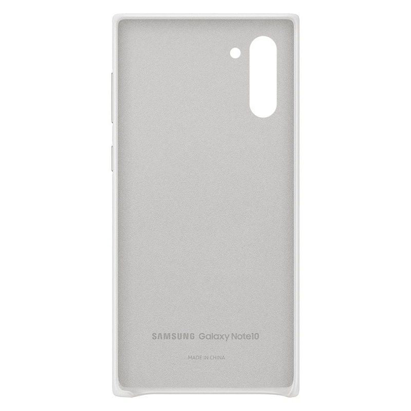 Back panel cover Samsung  Note 10 Leather cover case White