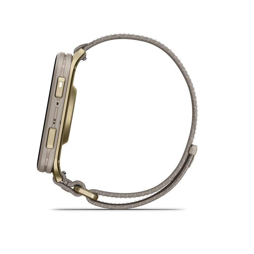 Умные часы Garmin  Venu X1 Soft Gold with Titanium Caseback and French Grey Nylon Band