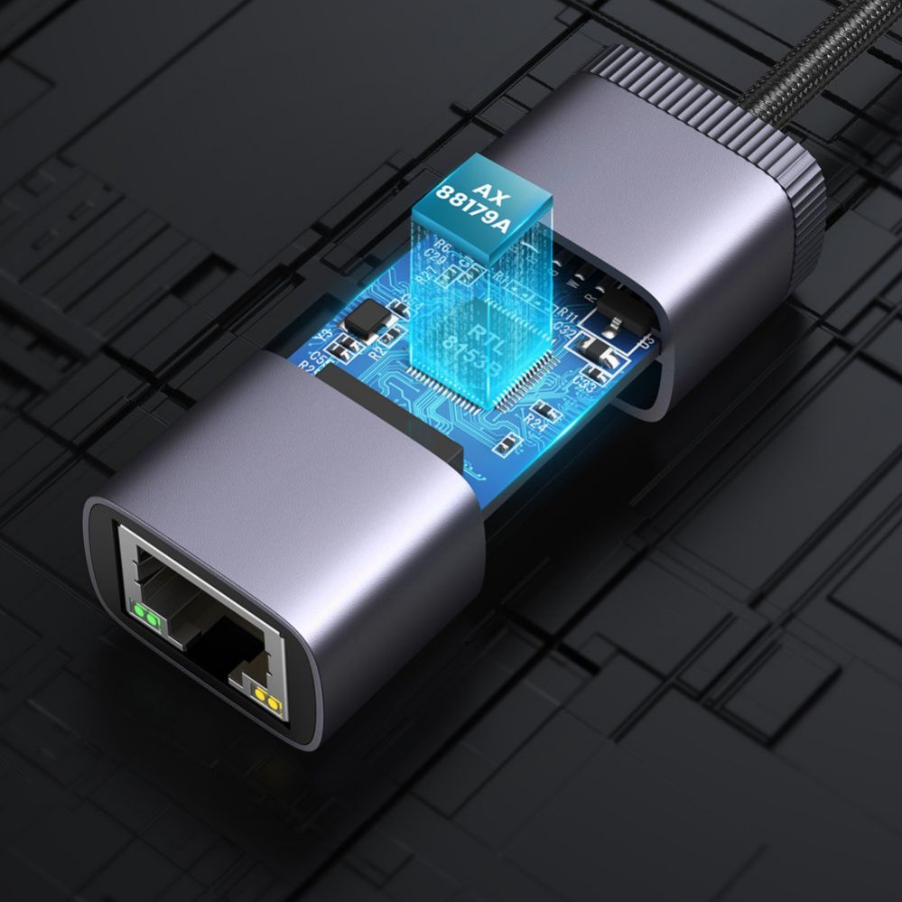 Muu telefoni lisavarustus Ugreen  Ugreen external USB Type C network adapter - RJ45 1Gbps (1000Mbps) gray (40322 CM483)