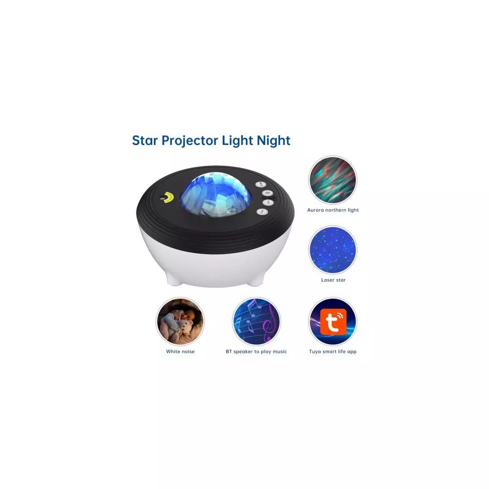 LED Spotlight Elight  J1 Aurora projector with atmosphere sounds & Bluetooth speaker Smart Wi-Fi Bluetooth App control White