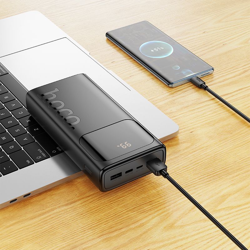 Внешний аккумулятор Hoco  J144A Hymn power bank(30000mAh) SB-A1/USB-A2: 5V/2A USB-C/Micro: 5V/2A Black