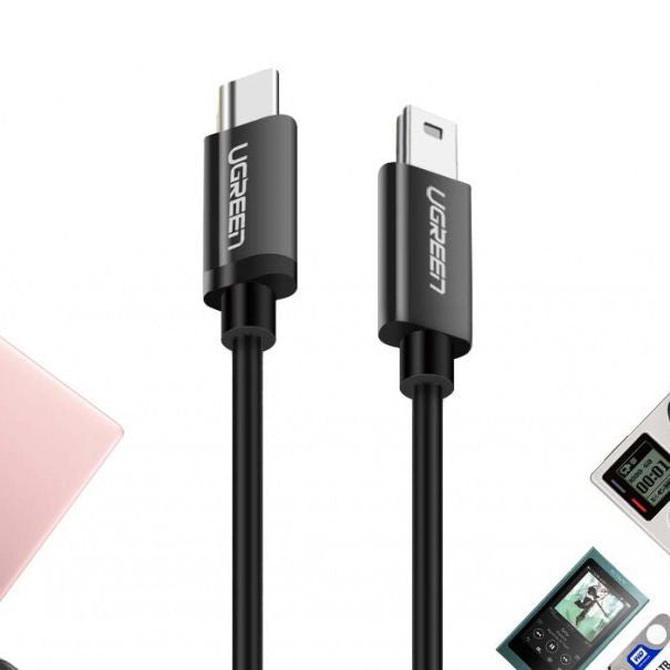 Muu telefoni lisavarustus Ugreen  Ugreen US242 USB-C (male) / mini USB (male) cable 1 m - black