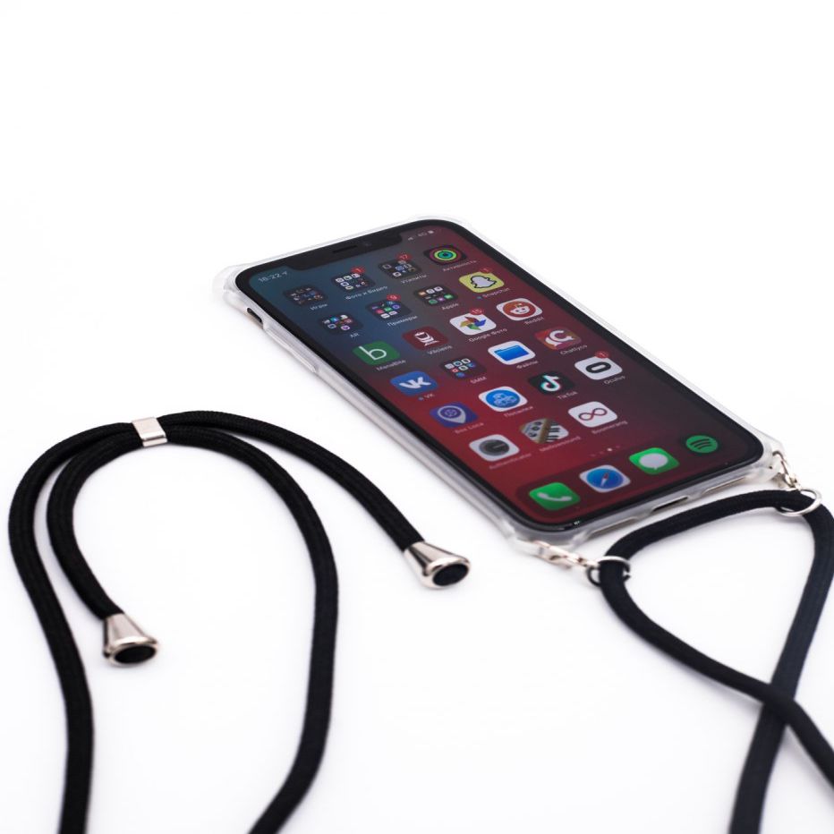 Tagakaaned Evelatus Samsung A10s Case with rope Black Transparent
