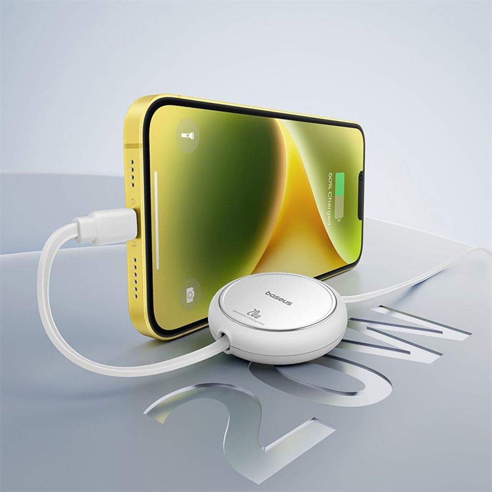 Cable Baseus  Baseus Free2Pull Cable Retractable USB-C / Lightning 20W 1m - White