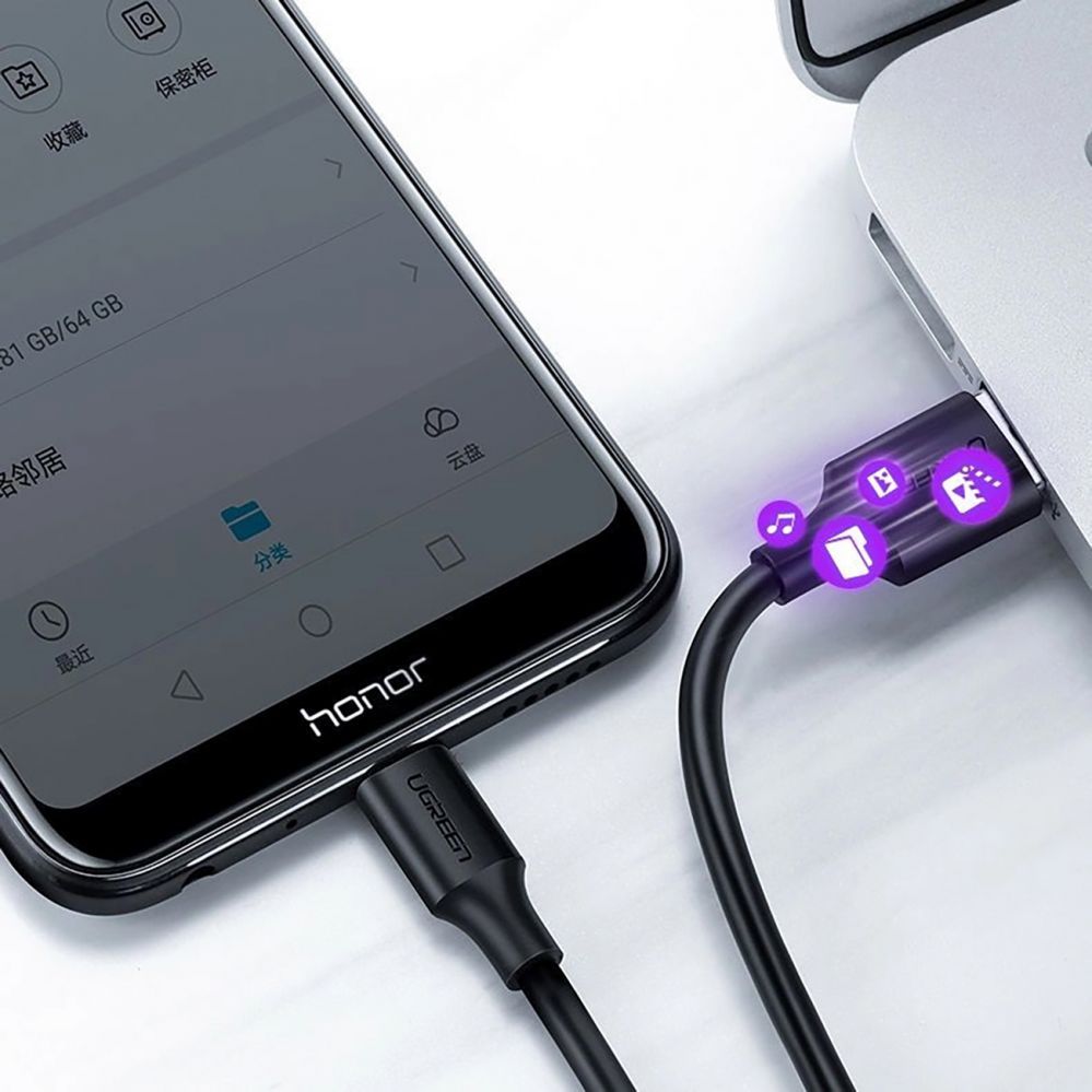 Кабель Ugreen  Ugreen US289 60134 micro USB / USB-A cable 0.25m - black