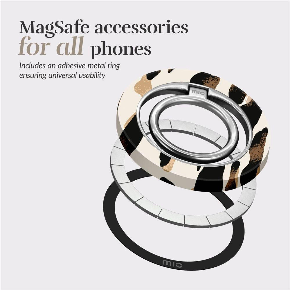 Чехол на заднюю панель Mio  MIO Leopard Magsafe Case Compatible Ring Holder