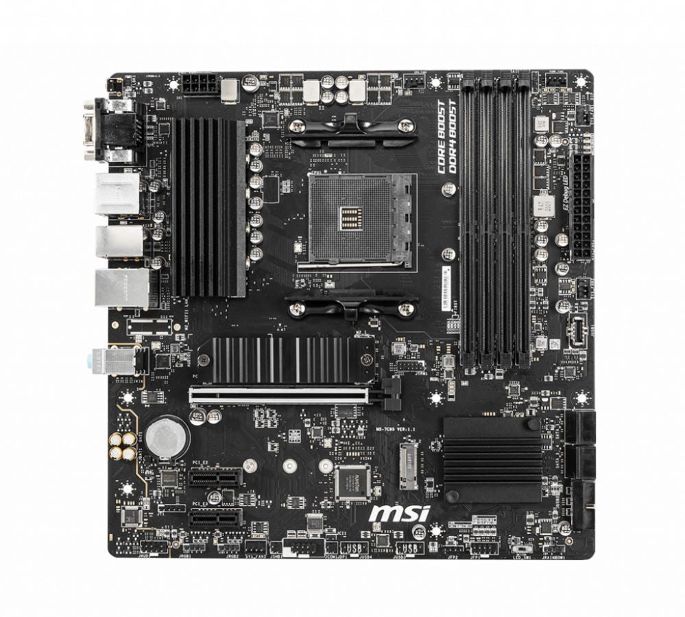 Материнская плата для процессоров Intel MSI  | B550M PRO-VDH | Processor family AMD | Processor socket AM4 | DDR4 | Memory slots 4 | Number of SATA connectors 4 | Chipset AMD B | Micro ATX