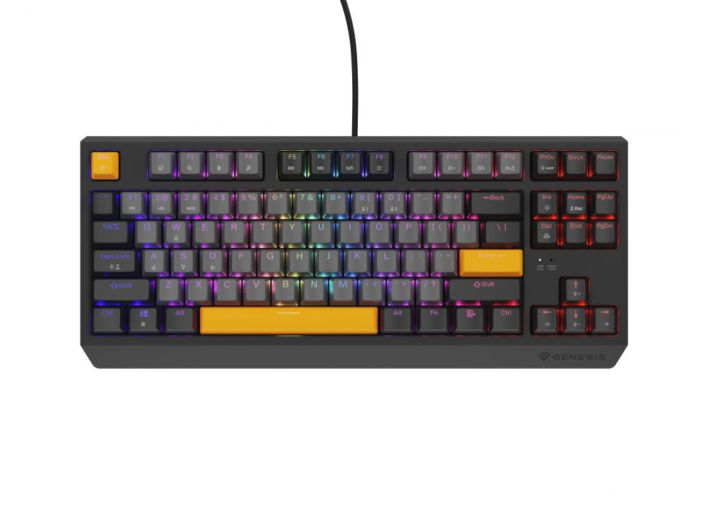 Компьютерная клавиатура Genesis  THOR 230 | Mechanical Gaming Keyboard | Wired | US | Anchor Gray Negative | USB Type-A | Outemu Red