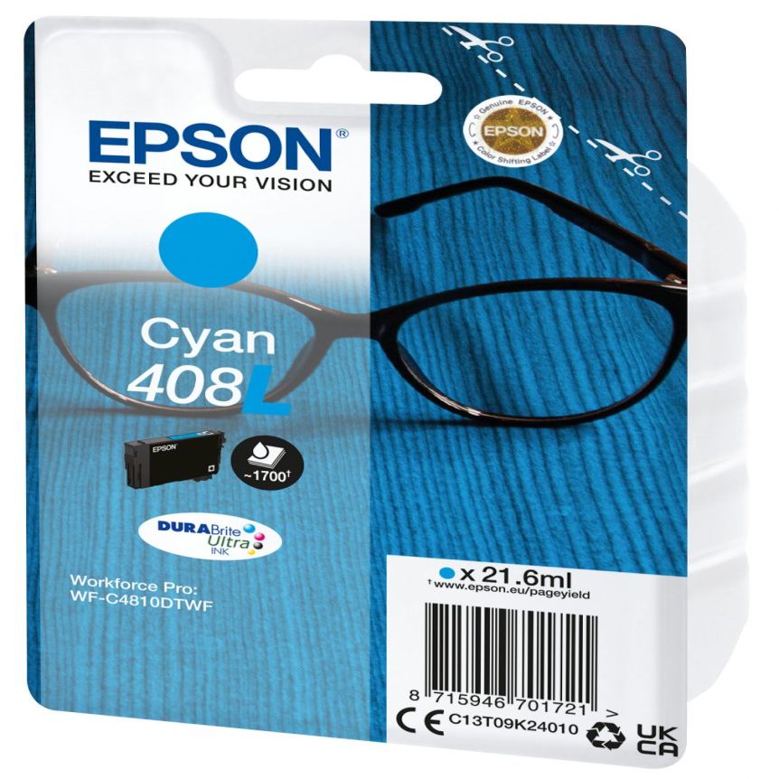 Printer accessories EPSON  DURABrite Ultra 408L Ink cartrige, Cyan