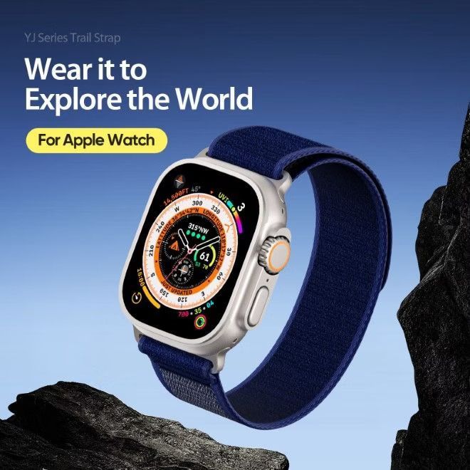 Strap Dux Ducis  Sport Velcro Strap for Apple Watch 42/44/45/46/49MM Blue