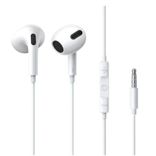 Wired headphones Baseus Encok H17 3.5mm minijack wired headphones White