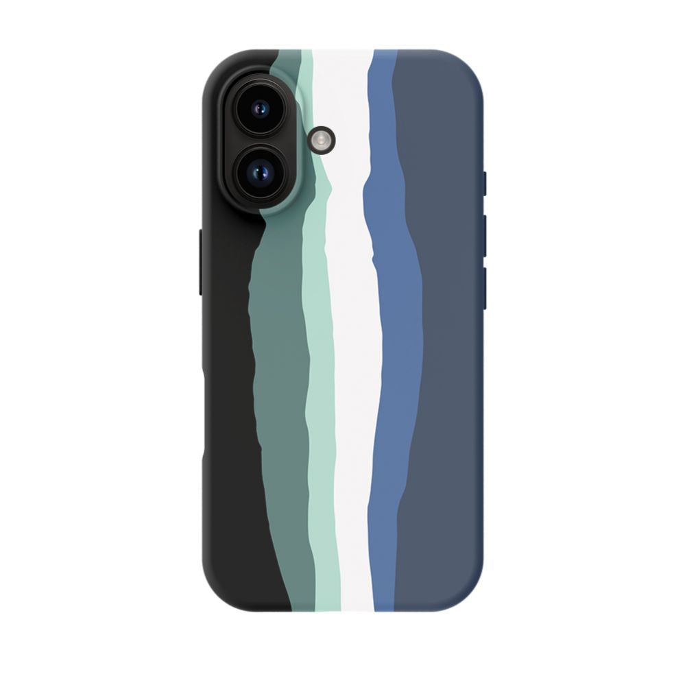 Чехол на заднюю панель Evelatus Apple iPhone 16 Multi-Colored Silicone Case With MagSafe Aura Blue