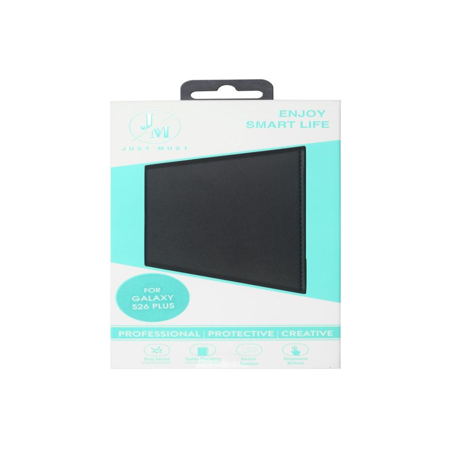 Back panel cover Just Must JM STAND FLIP CASE for Galaxy S26 Plus Black