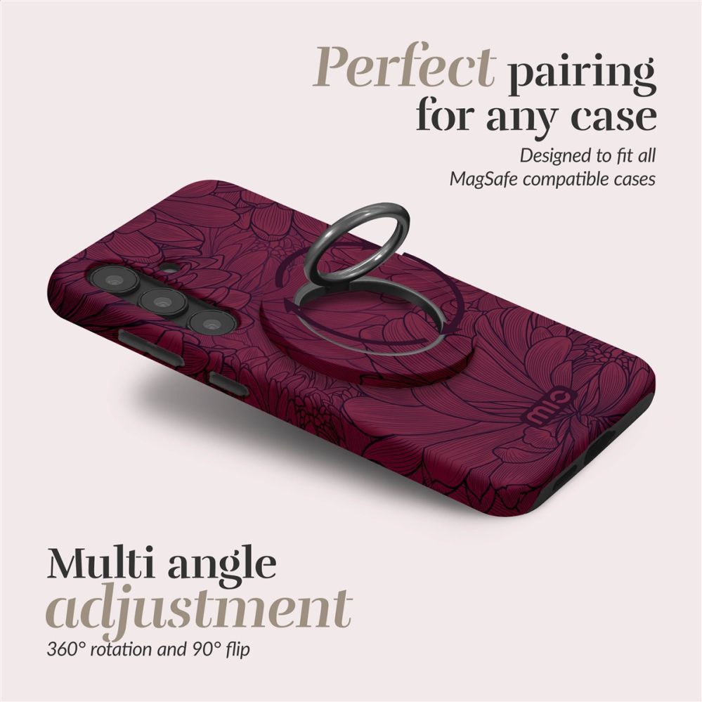 Чехол на заднюю панель Mio  MIO Berry Blooms Magsafe Case Compatible Ring Holder