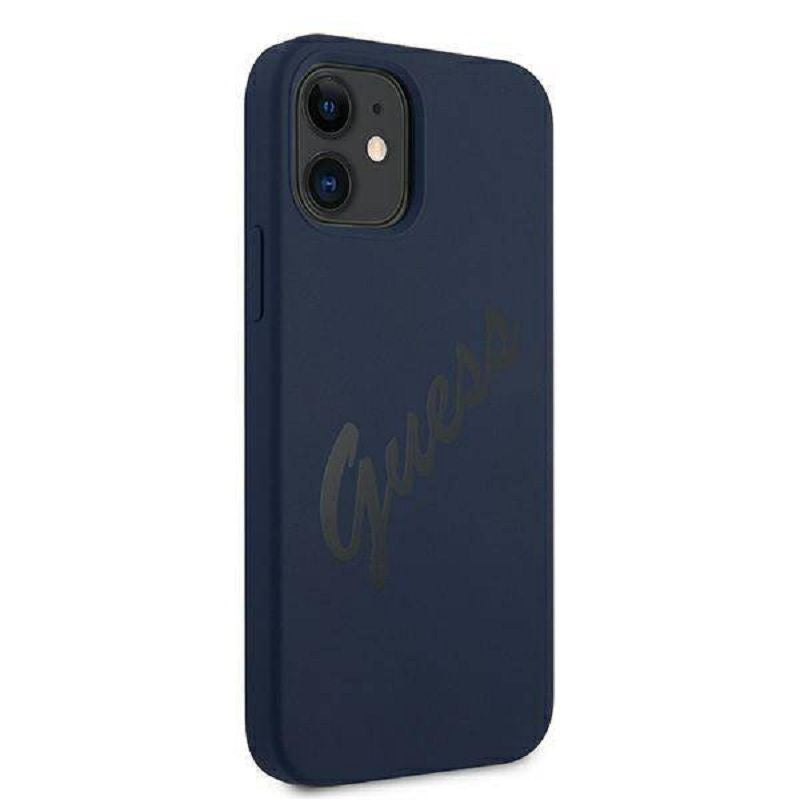 Back panel cover Guess Apple iPhone 12 Mini 5.4'' Vintage Cover Blue
