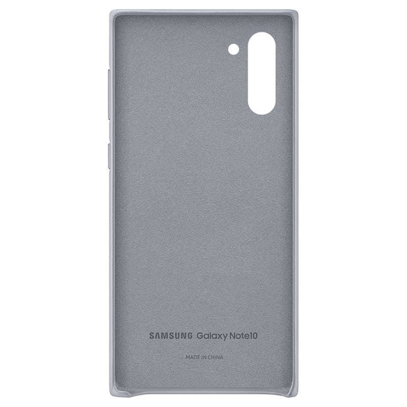 Back panel cover Samsung  Galaxy Note 10 Leather Cover Gray