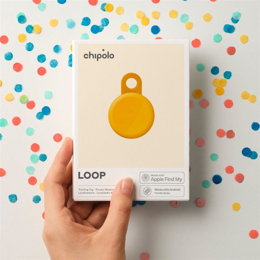 Другие товары chipolo  Chipolo LOOP – Rechargeable Bluetooth Tracker with Silicone Loop for iOS & Android, Honey