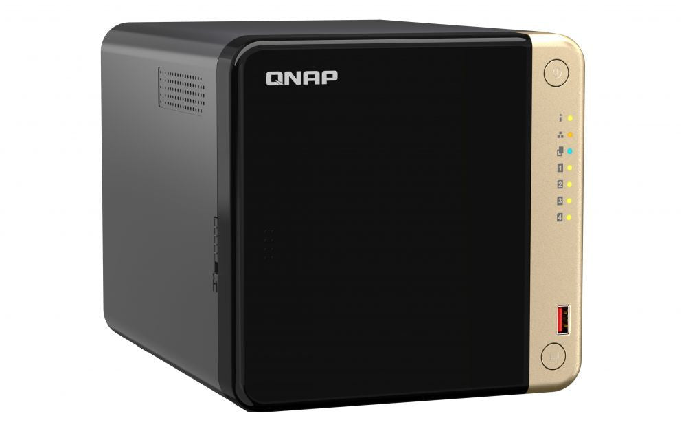Mälupulk QNAP  TS-464-8G 4-Bay desktop NAS, Intel® Celeron® N5105/N5095 quad-core, 8 GB onboard not expandable, 4 x 3.5"/2.5" SATA 6Gb/s drive bays, 2