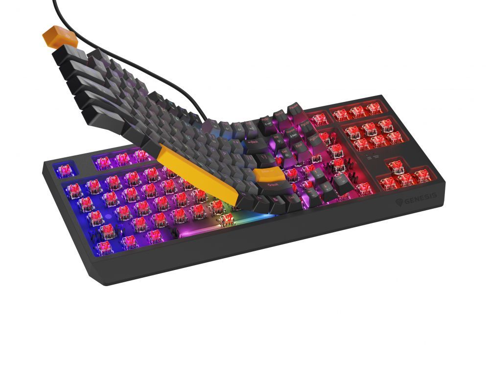 Компьютерная клавиатура Genesis  THOR 230 | Mechanical Gaming Keyboard | Wired | US | Anchor Gray Negative | USB Type-A | Outemu Red