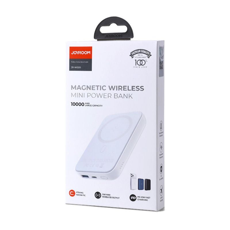 Внешний аккумулятор Joyroom  Joyroom JR-W020 20W 10000mAh MagSafe Power Bank + USB-C - USB-C 0.25m Cable - Black