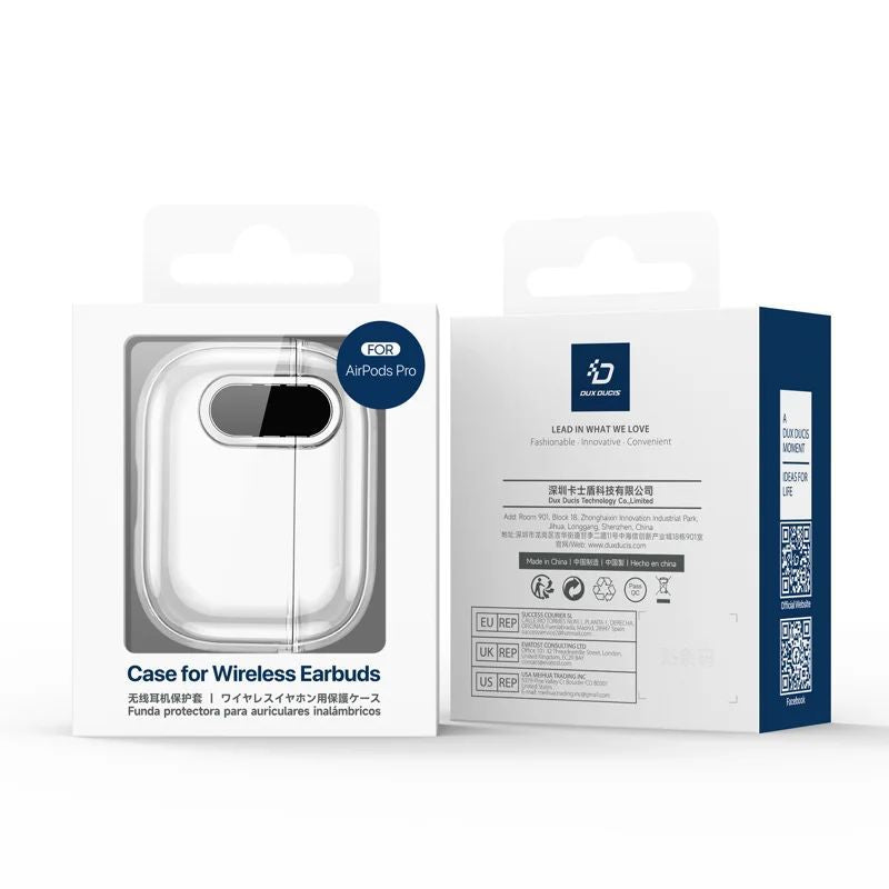 Korpus kõrvaklappidele Dux Ducis Apple AirPods 4 PECL Series PC+TPU Cover with Hook Clear