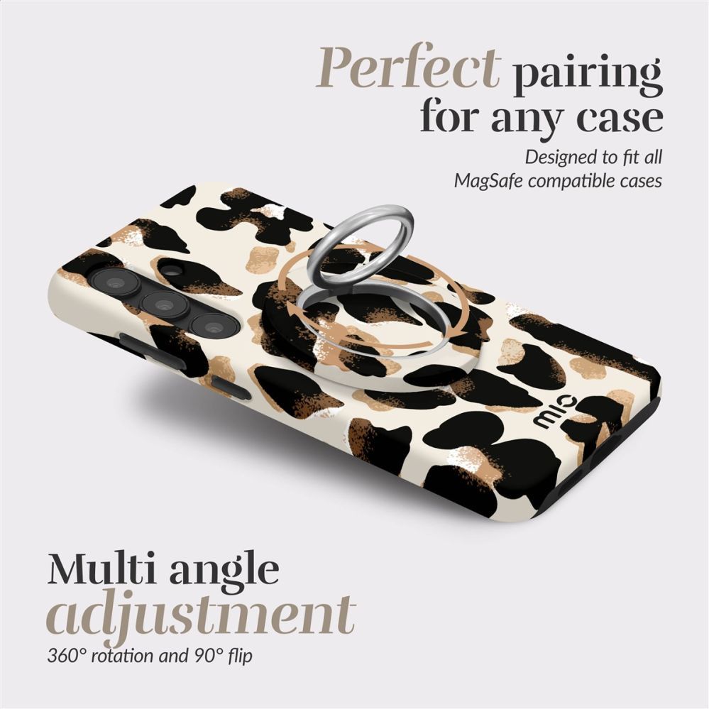Чехол на заднюю панель Mio  MIO Leopard Magsafe Case Compatible Ring Holder