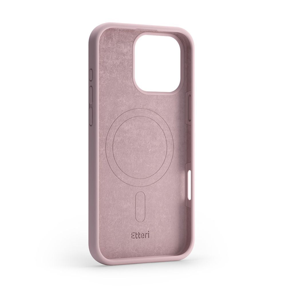 Чехол на заднюю панель etteri  Etteri Silicone Mag case for iPhone 16 Pro 6,3" light pink