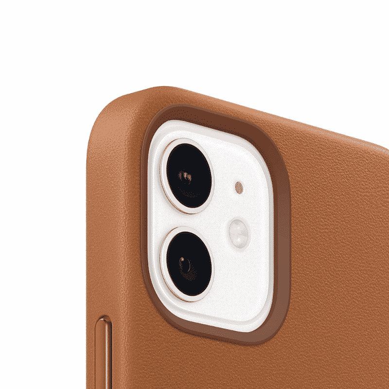 Back panel cover Apple  Leather Case with MagSafe  for iPhone 12 mini California Poppy