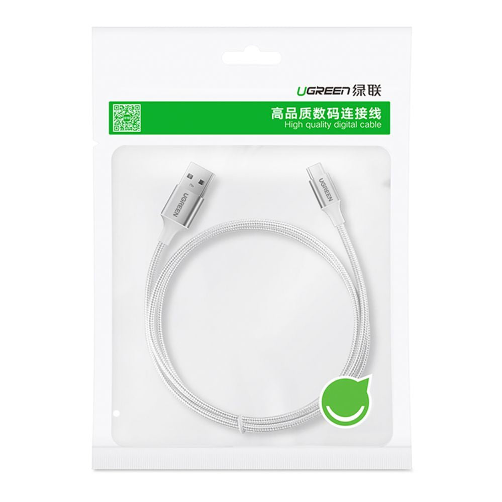 Kaabel Ugreen  Ugreen US288 60131 USB-A / USB-C QC 3.0 3A 1m cable - white White