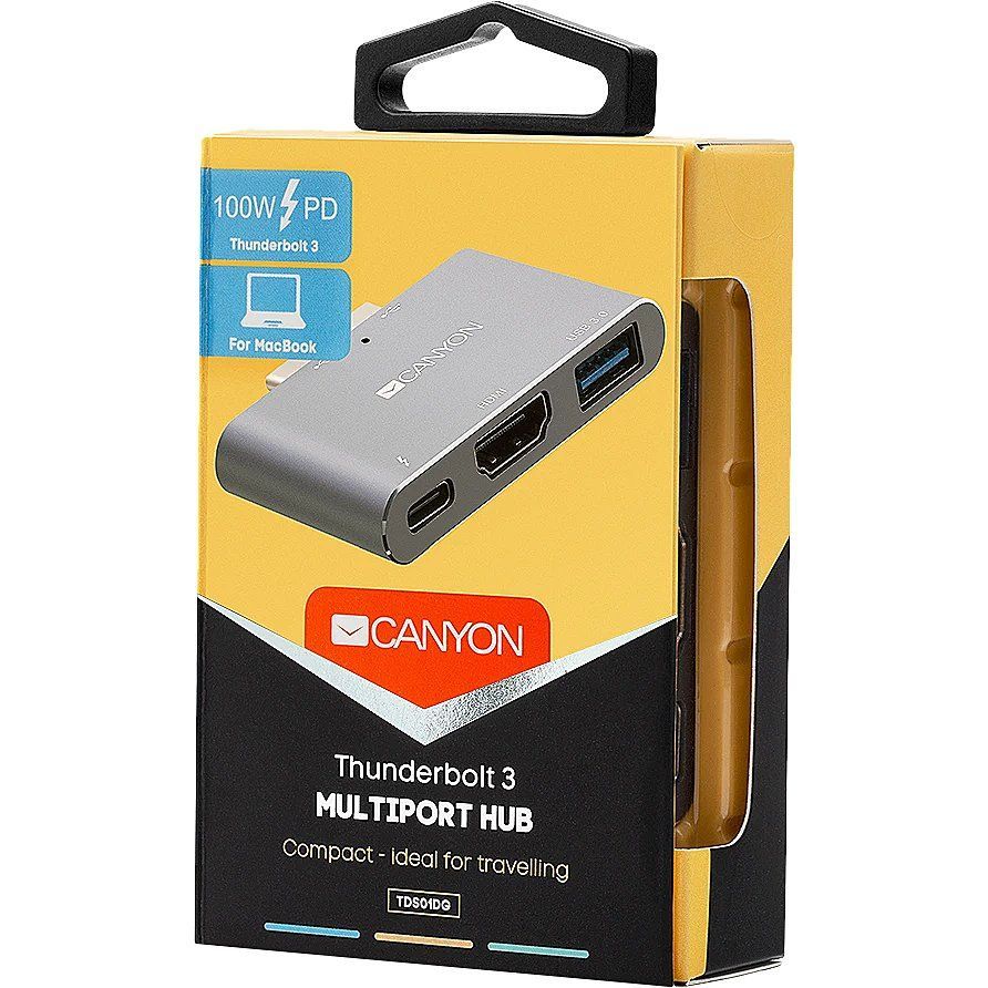 Converter Canyon  DS-1 Multiport Docking Station with 3 port Space Gray