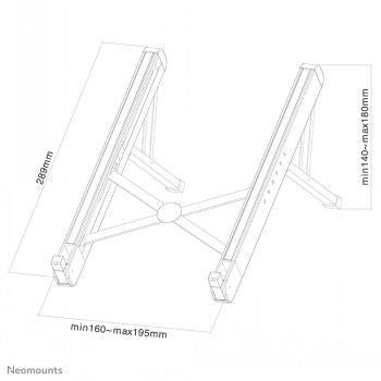 Other Computer Accessory NEOMOUNTS BY NEWSTAR NEWSTAR FOLDABLE NOTEBOOK DESK STAND (ERGONOMIC)