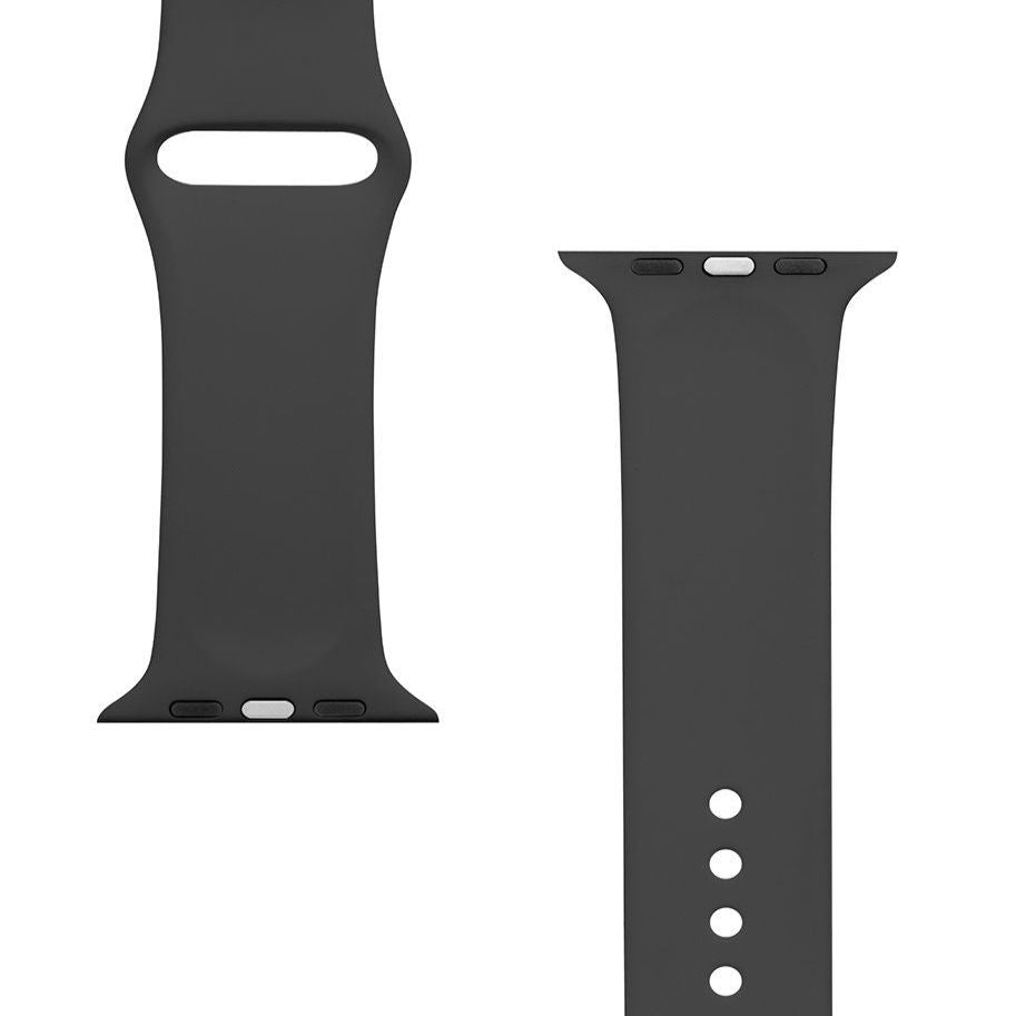 Rihm Tactical Apple Watch 42/44/45mm Silicone Strap Black