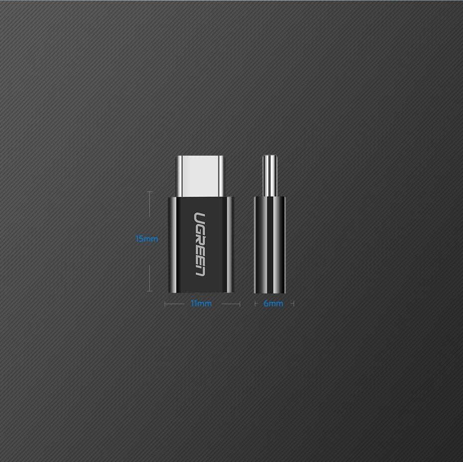Адаптер Ugreen  adapter micro USB to USB Type C adapter black (30391) Black