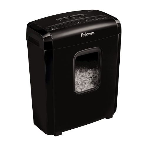 Kontoritarbed Fellowes  Powershred 6M Black, 13 L, Credit cards shredding, Mini-Cut Shredder, Paper handling standard/output 6 sheets per pass, Warranty 24 month(s)